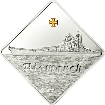 10 dolarów, Słynne okręty II Wojny Światowej - Pancernik Bismarck (2 oz), 2009