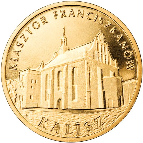 2 zł, Miasta w Polsce - klasztor Franciszkanów w Kaliszu, 2011