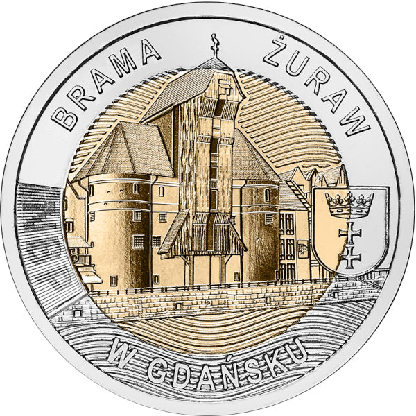 5 zł, Brama Żuraw w Gdańsku - Odkryj Polskę, 2021