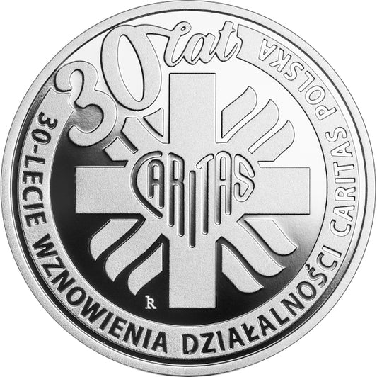 10 zł, 30-lecie wznowienia działalności Caritas Polska, 2021